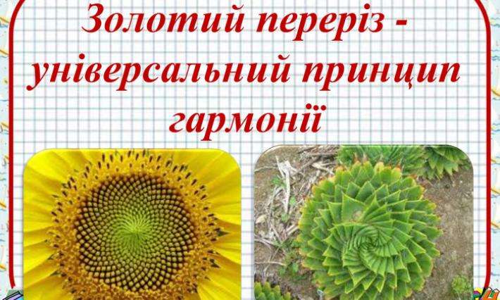 ВИХОВНИЙ ЗАХІД «ЦІКАВО ЗНАТИ: ЗОЛОТИЙ ПЕРЕРІЗ»